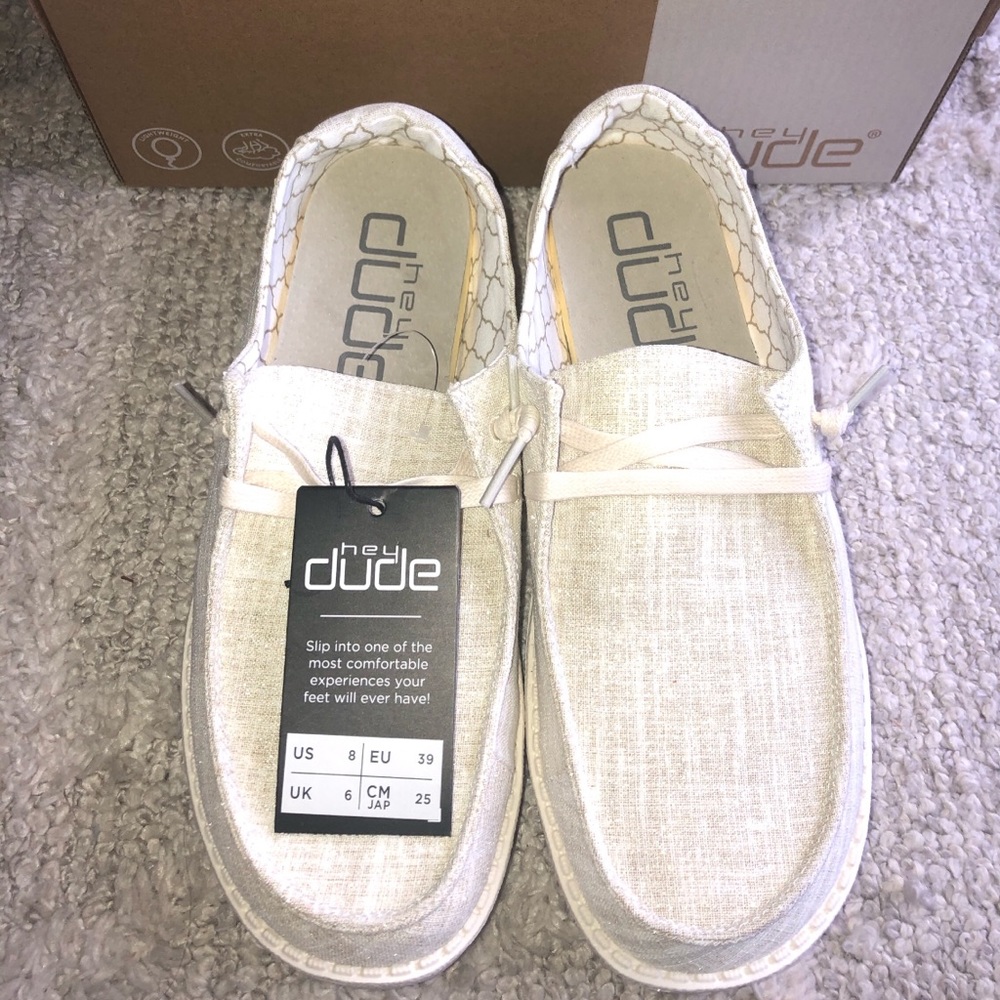 Hey Dude | Best Seller: Wendy Sparkling Gold | Women’s Size 8 | NWT